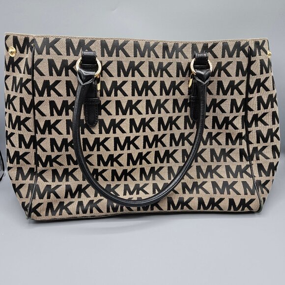 EUC MK Large Monogram Logo Tote